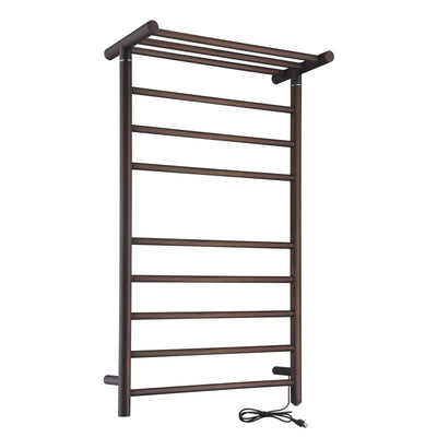 TW-AZ012ORB - ANZZI Eve 8-Bar Stainless Steel Wall Mounted Towel Warmer in Oil Rubbed Bronze
