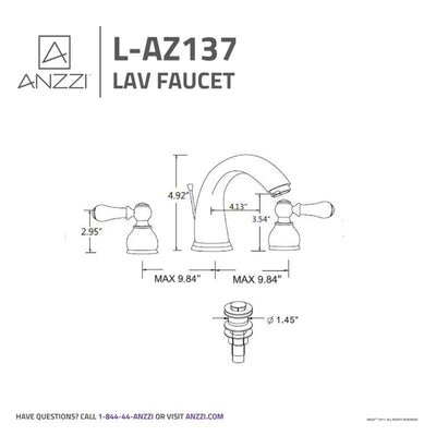 ANZZI Merchant 8 in. Widespread 2-Handle Bathroom Faucet in Brushed Nickel L-AZ137BN
