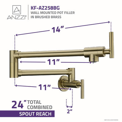 ANZZI Braccia Series 24" Wall Mounted Pot Filler KF-AZ258ORB
