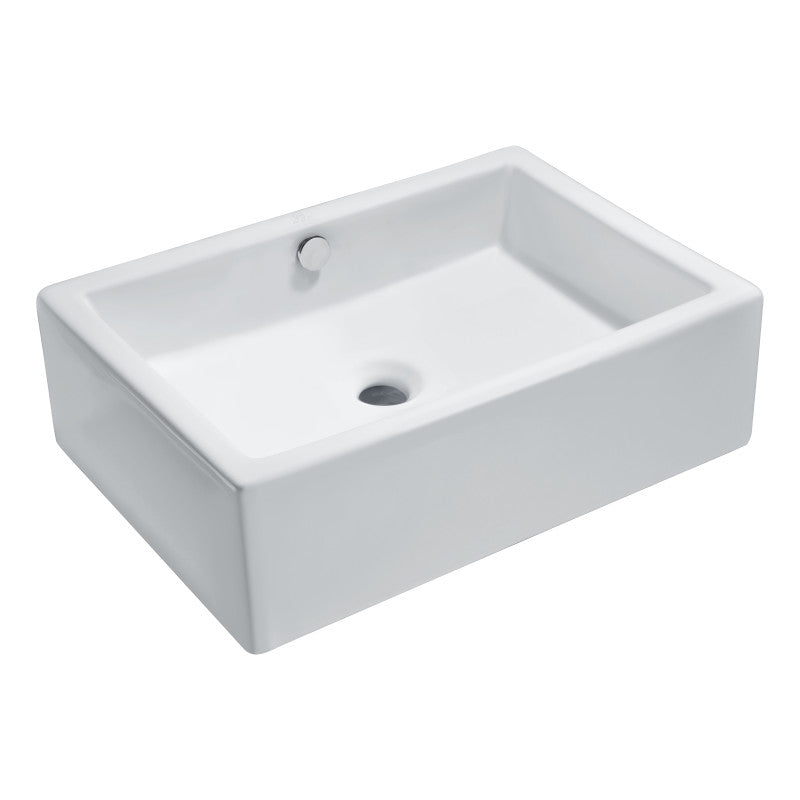 ANZZI Deux Series Ceramic Vessel Sink in White LS-AZ122