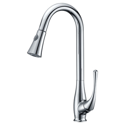 ANZZI Singer Series Single-Handle Pull-Down Sprayer Kitchen Faucet in Polished Chrome KF-AZ041