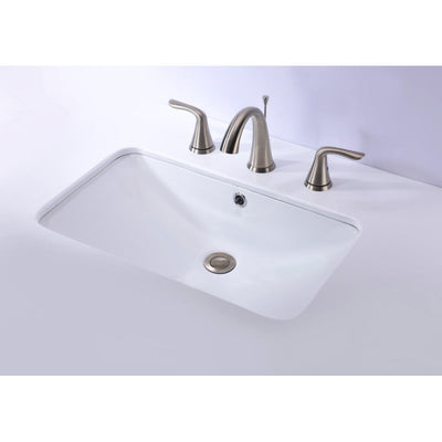ANZZI Lanmia Series 24 in. Ceramic Undermount Sink Basin in White LS-AZ105