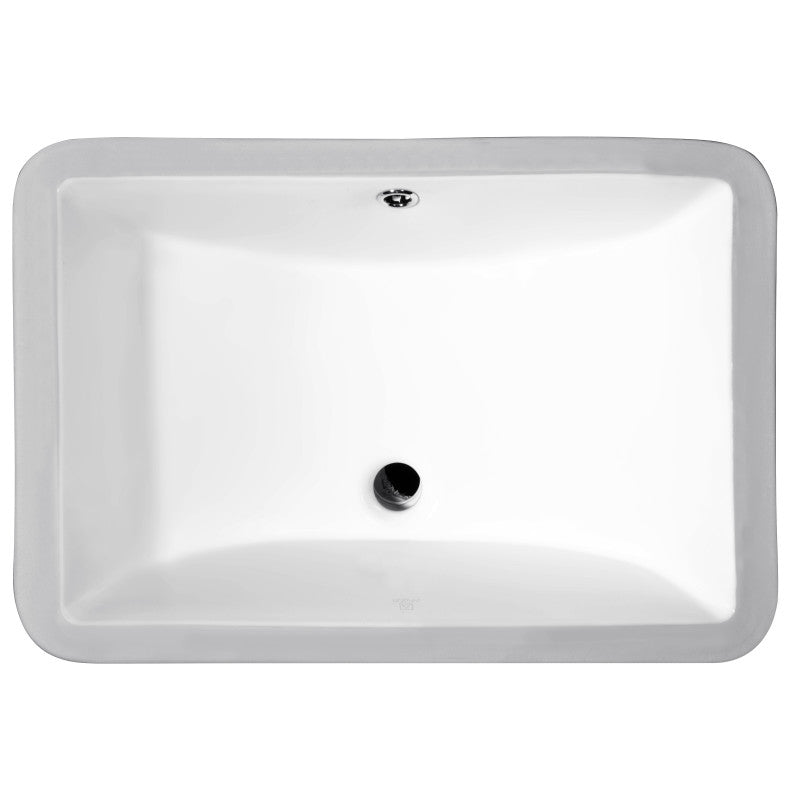 ANZZI Pegasus Series 21 in. Ceramic Undermount Sink Basin in White LS-AZ107