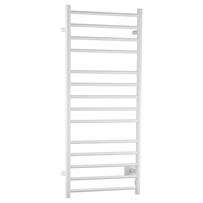 TW-WM105WH - ANZZI ANZZI Elgon 14-Bar Carbon Steel Wall Mounted Electric Towel Warmer Rack in White