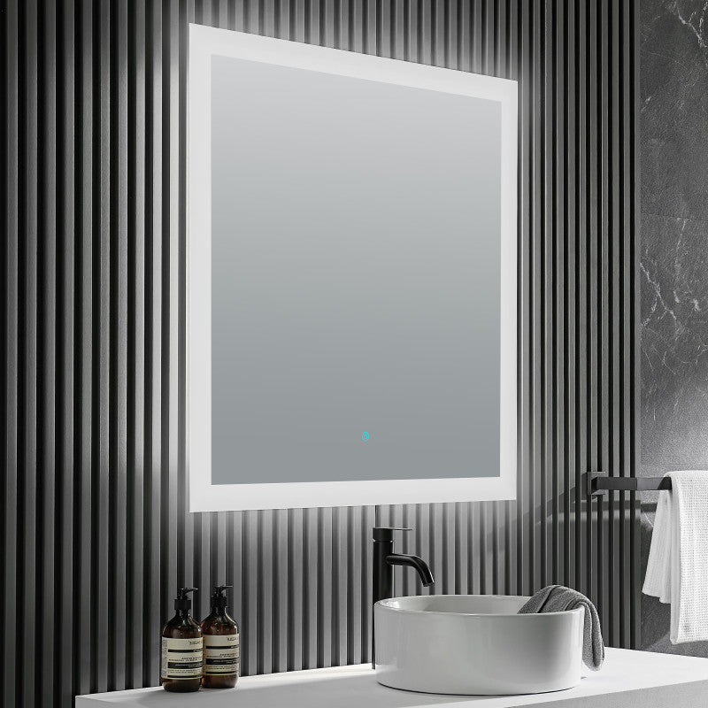 BA-LMDFX004AL - ANZZI Volta 36 in. x 36 in. Frameless LED Bathroom Mirror