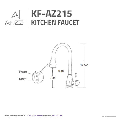 Bell Single-Handle Pull-Out Sprayer Kitchen Faucet in Oil Rubbed Bronze KF-AZ215ORB