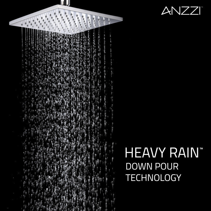 ANZZI Viace Series 1-Spray 12.55 in. Fixed Showerhead SH-AZ041