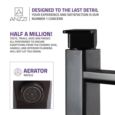 ANZZI Naiadi Single Hole Single Handle Bathroom Faucet L-AZ122ORB