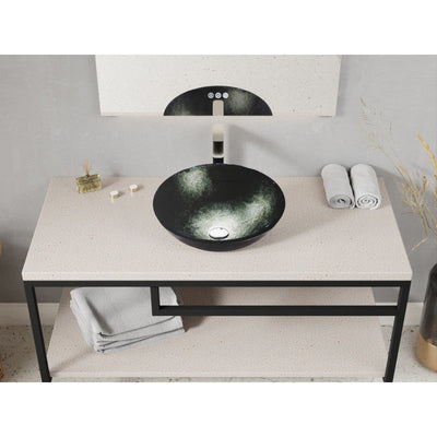 ANZZI Amalfi Round Glass Vessel Bathroom Sink LS-AZ903