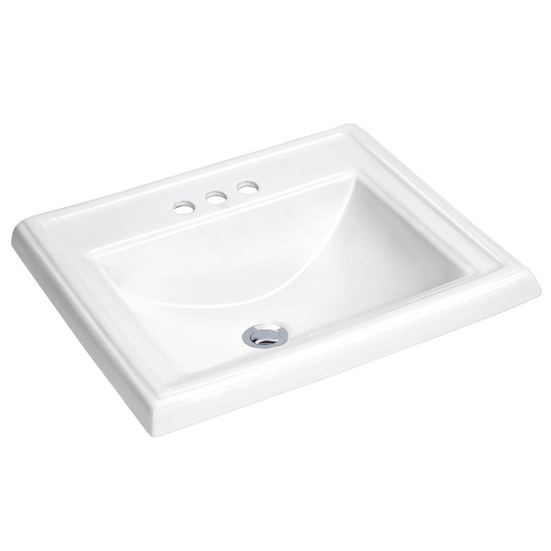 LS-AZ099 - ANZZI Dawn Series Ceramic Drop In Sink Basin in White