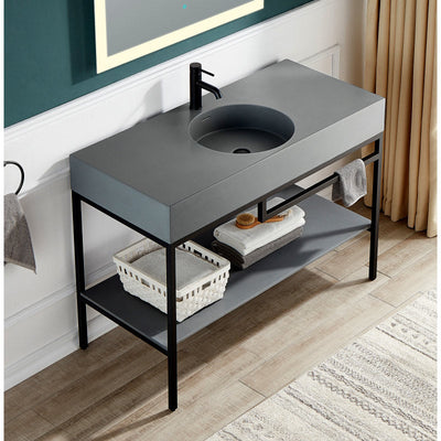 ANZZI Siena 48 in. Console Sink with Matte Grey Counter Top CS-FGC002-MB