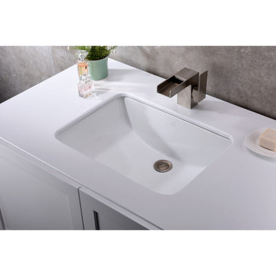 ANZZI Pegasus Series 21 in. Ceramic Undermount Sink Basin in White LS-AZ107
