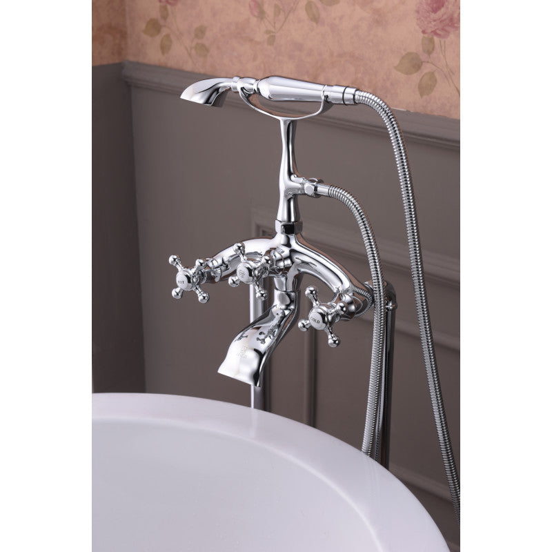 ANZZI Tugela 3-Handle Claw Foot Tub Faucet with Hand Shower FS-AZ0052CH