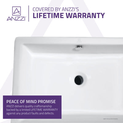 ANZZI Deux Series Ceramic Vessel Sink in White LS-AZ122