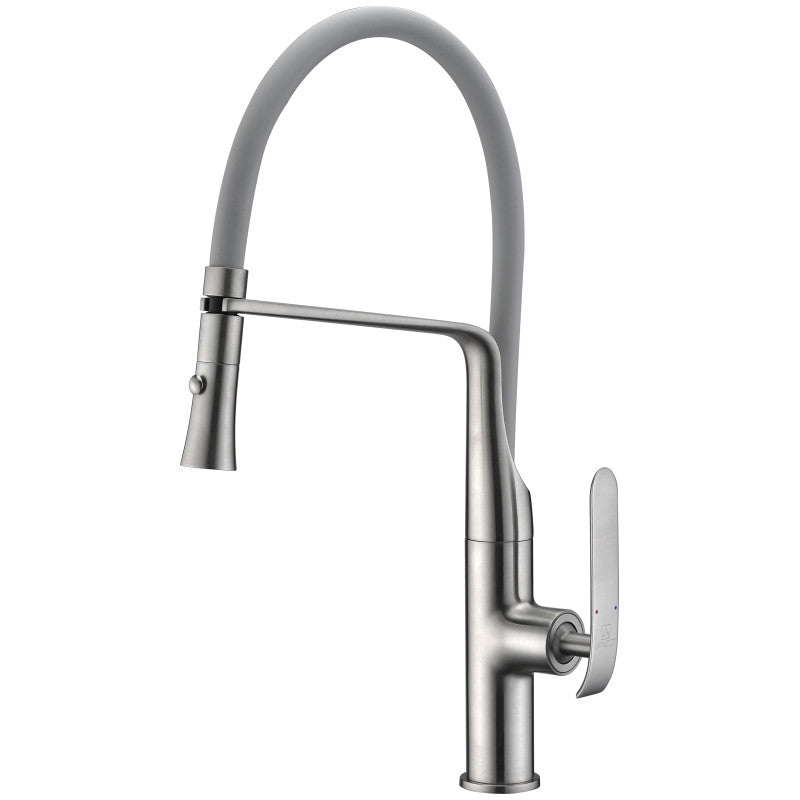 KF-AZ003BN - ANZZI Accent Single Handle Pull-Down Sprayer Kitchen Faucet in Brushed Nickel