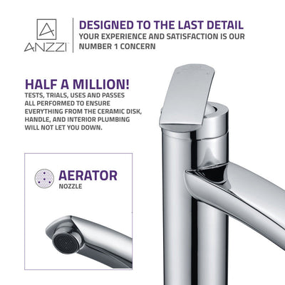 ANZZI Fifth Single Hole Single-Handle Bathroom Faucet L-AZ073BN