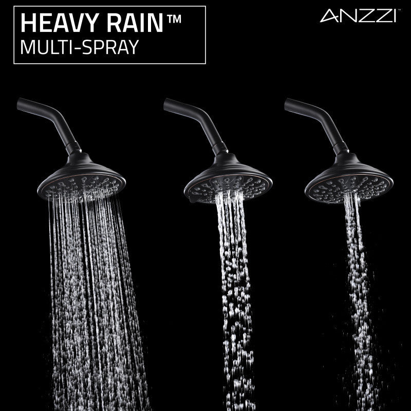 Mesto Series Single Handle Wall Mounted Showerhead and Bath Faucet Set in Oil Rubbed Bronze SH-AZ035