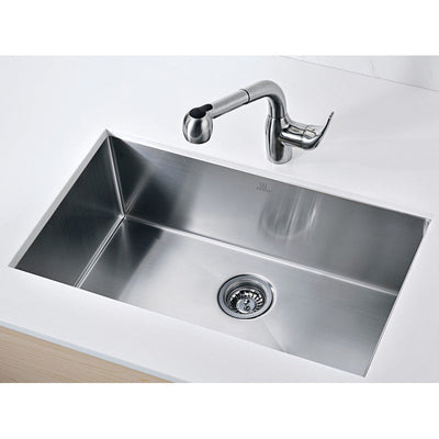 ANZZI Vanguard Undermount Stainless Steel 30 in. 0-Hole Single Bowl Kitchen Sink in Brushed Satin K-AZ3018-1A