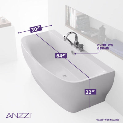 ANZZI Bank Series 5.41 ft. Freestanding Bathtub FT-AZ112