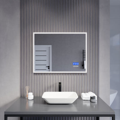 ANZZI 24-in. x 31-in. LED Front/Back Light Magnifying Bathroom Mirror w/Defogger BA-LMDFX012AL
