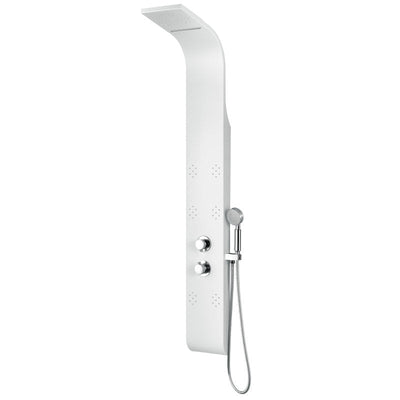 SP-AZ033 - ANZZI Swan 64 in. 6-Jetted Full Body Shower Panel with Heavy Rain Shower and Spray Wand in White