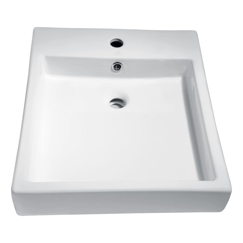 ANZZI Deux Series Ceramic Vessel Sink in White LS-AZ124