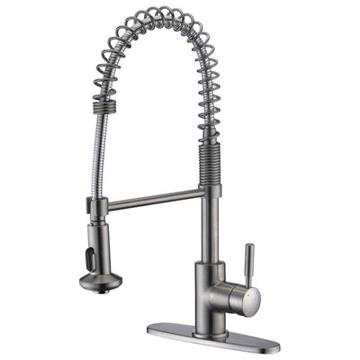 Eclipse Single Handle Pull-Down Sprayer Kitchen Faucet in Brushed Nickel KF-AZ1673BN