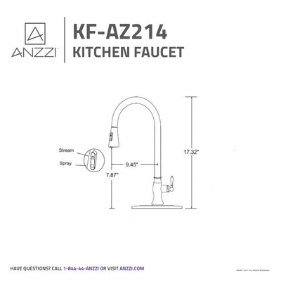 Rodeo Single-Handle Pull-Out Sprayer Kitchen Faucet in Brushed Nickel KF-AZ214BN