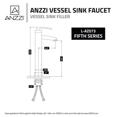 ANZZI Fifth Single Hole Single-Handle Bathroom Faucet L-AZ073BN