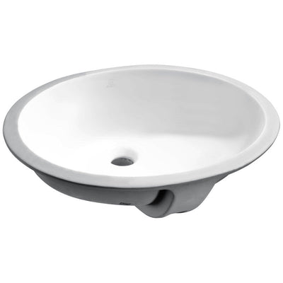 ANZZI Pegasus Series 18.25 in. Ceramic Undermount Sink Basin in White LS-AZ103