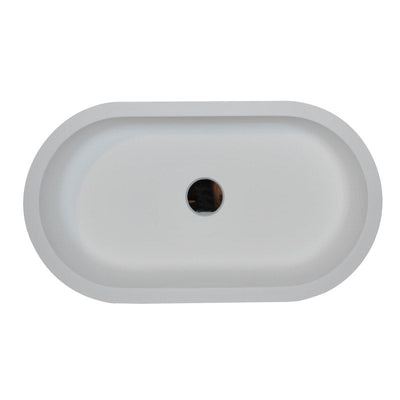 ANZZI Vaine 1-Piece Solid Surface Vessel Sink in Matte White LS-AZ607