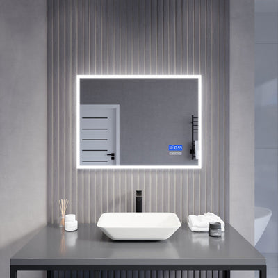 ANZZI 24-in. x 31-in. LED Front/Back Light Magnifying Bathroom Mirror w/Defogger BA-LMDFX012AL