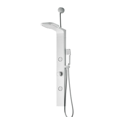 SP-AZ062 - ANZZI Inland Series 44 in. Full Body Shower Panel System with Heavy Rain Shower and Spray Wand in White