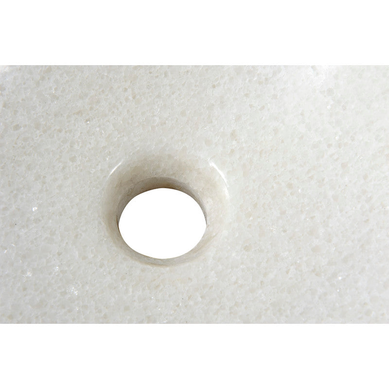 ANZZI Cliffs of Dover Natural Stone Vessel Sink in White Marble LS-AZ313