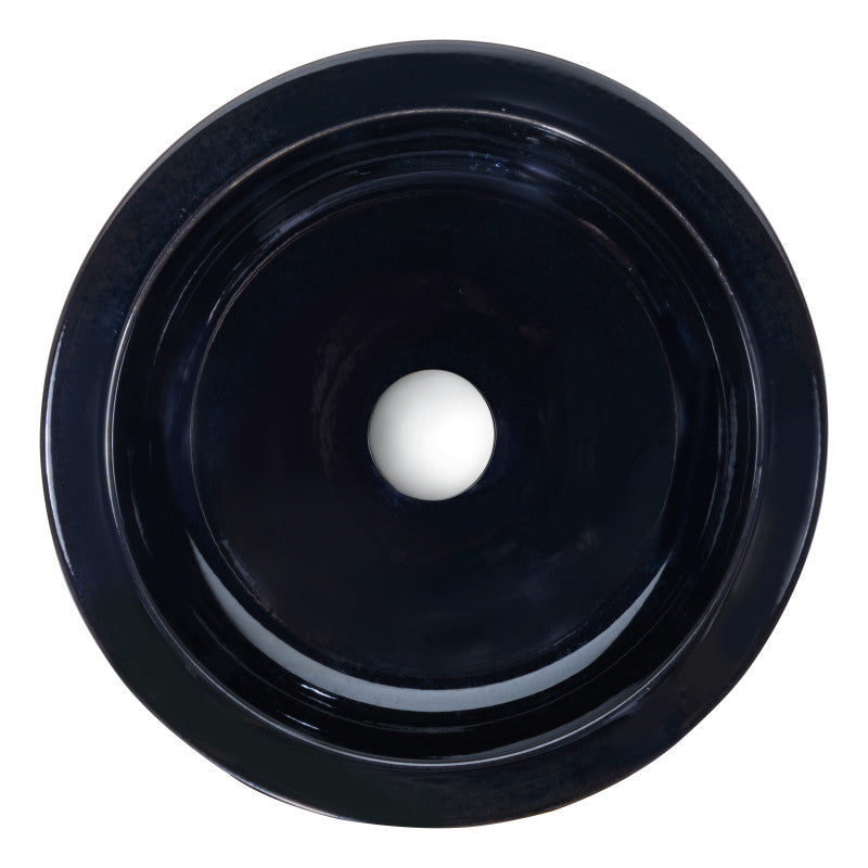 ANZZI Regalia Series Vessel Sink in Black/Swirled Fusion LS-AZ190