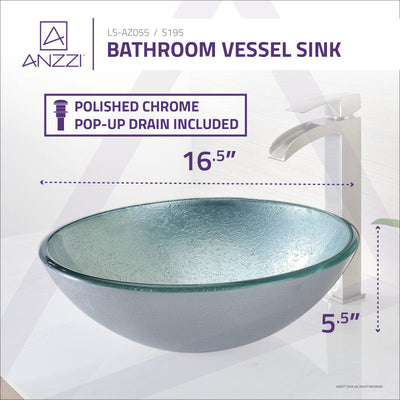 ANZZI Spirito Series Deco-Glass Vessel Sink LS-AZ055