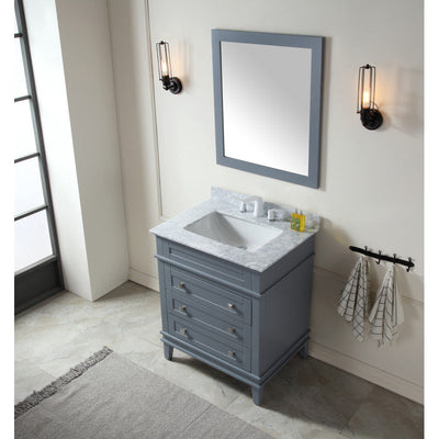 ANZZI Wineck 36 in. W x 35 in. H Bathroom Bath Vanity Set in Rich Gray V-WKG019-36