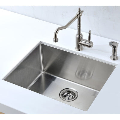 ANZZI Vanguard Undermount Stainless Steel 23 in. 0-Hole Single Bowl Kitchen Sink K-AZ2318-1A