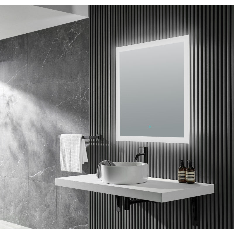 ANZZI Volta 36 in. x 36 in. Frameless LED Bathroom Mirror BA-LMDFX004AL