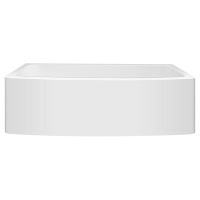 ANZZI Prisma Series Farmhouse Solid Surface 36 in. 0-Hole Single Bowl Kitchen Sink with 1 Strainer K-AZ273-A1
