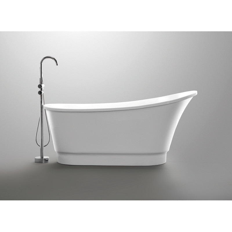 ANZZI Prima 67 in. Acrylic Flatbottom Non-Whirlpool Bathtub FT-AZ095
