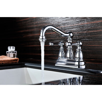 ANZZI Edge Series 4 in. Centerset 2-Handle Mid-Arc Bathroom Faucet in Polished Chrome L-AZ033