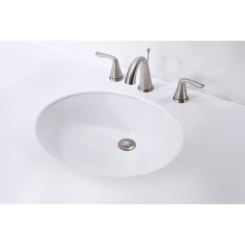 ANZZI Lanmia Series 19.5 in. Ceramic Undermount Sink Basin in White LS-AZ102