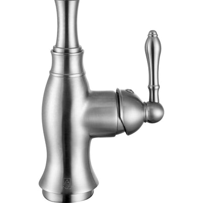 Highland Single-Handle Standard Kitchen Faucet with Side Sprayer in Brushed Nickel KF-AZ224BN