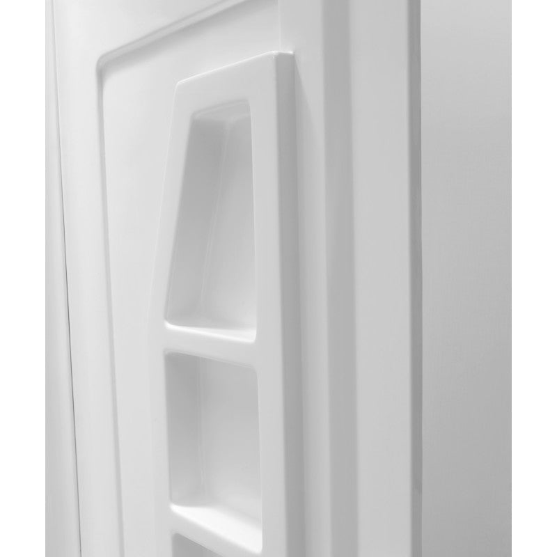 ANZZI Forum 60 in. x 36 in. x 74 in. 3-piece DIY Friendly Alcove Shower Surround in White SW-AZ010WH