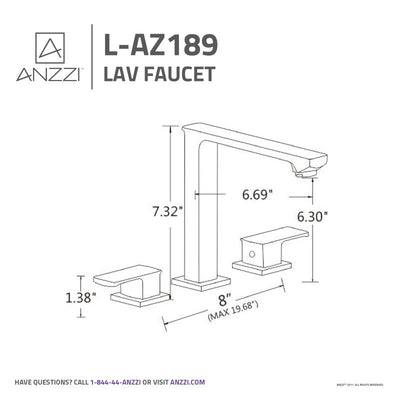 ANZZI Alpine 8 in. Widespread 2-Handle Bathroom Faucet in Oil Rubbed Bronze L-AZ189ORB