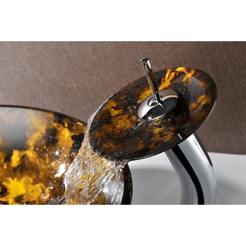 ANZZI Timbre Series Deco-Glass Vessel Sink Waterfall Faucet LS-AZ049