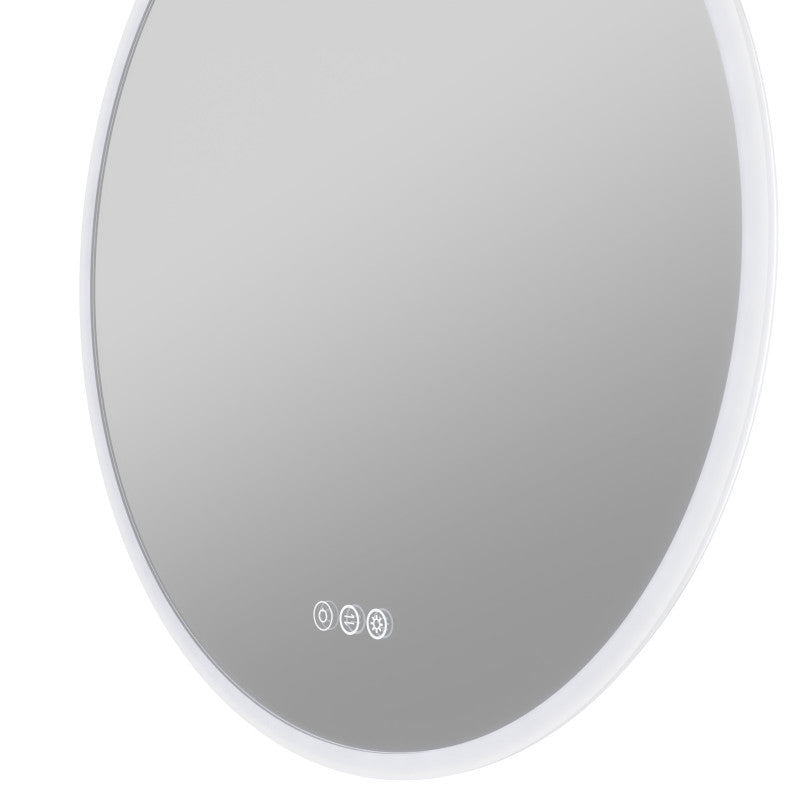 ANZZI 24-in. Diam. LED Front/Back Lighting Bathroom Mirror with Defogger BA-LMDFX018AL