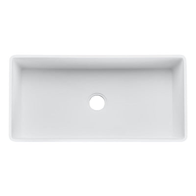ANZZI Roine Farmhouse Reversible Apron Front Solid Surface 33 in. Single Basin Kitchen Sink K-AZ227-1A