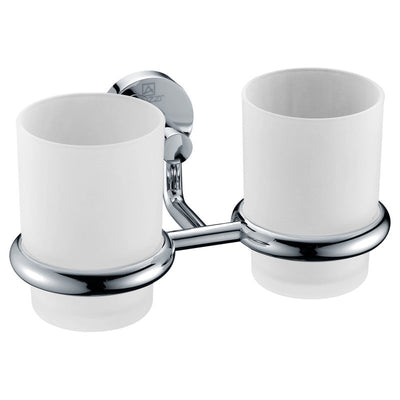 ANZZI Caster Series 7.36 in. Double Toothbrush Holder AC-AZ002BN